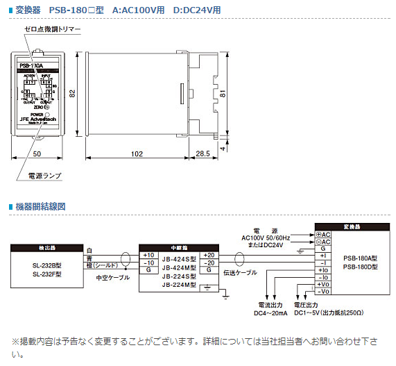 JFEアドバンテック压力式水位计深井用SL-232B