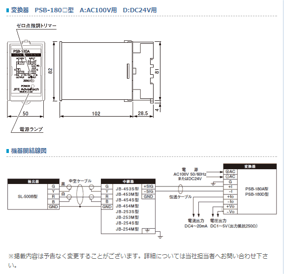 JFEアドバンテック压力式水位计深井用SL-500B