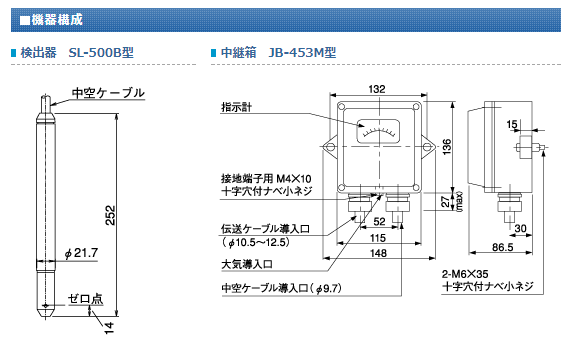 JFEアドバンテック压力式水位计深井用SL-500B