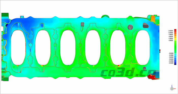 3D inspection of engine chassis