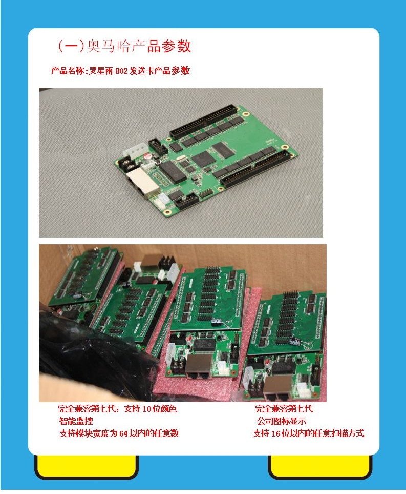 LED室内显示屏专用灵星雨802发送卡