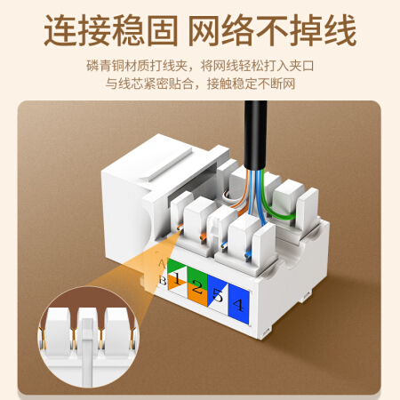 绿联80176-超五类网络信息模块 【非屏蔽】精美袋装