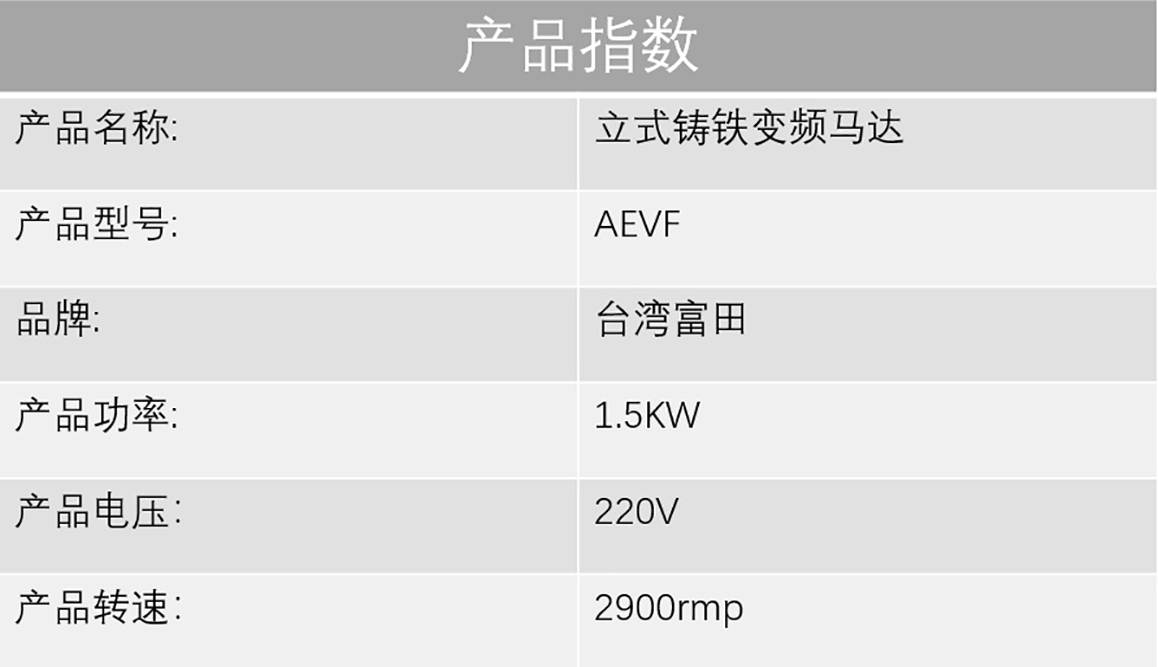 台湾富田电机立式铸铁变频马达AEVF