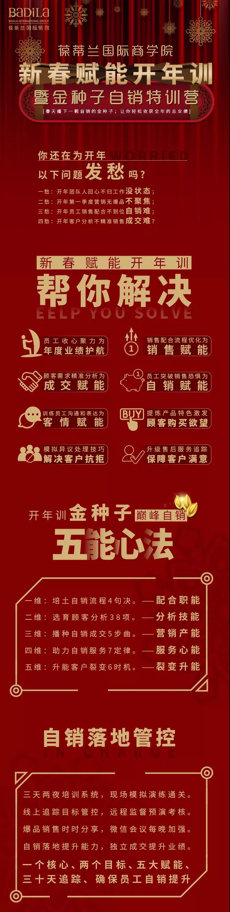 【重磅预告】葆蒂兰国际商学院新春赋能开年训暨金种子自销特训营，火热来袭！