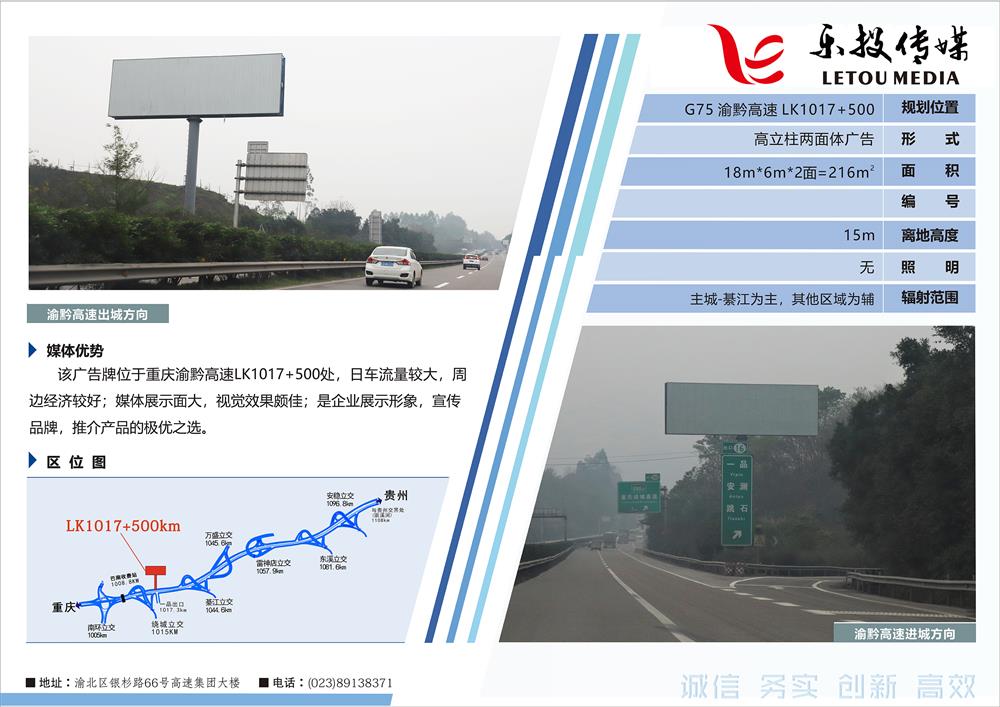 G75 渝黔高速路广告