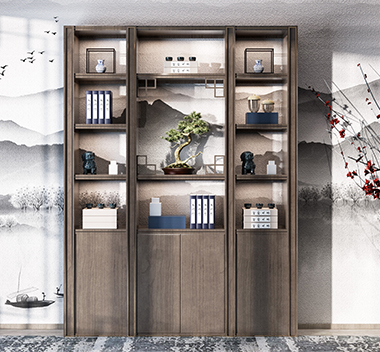 新中式书柜3d尺寸模型