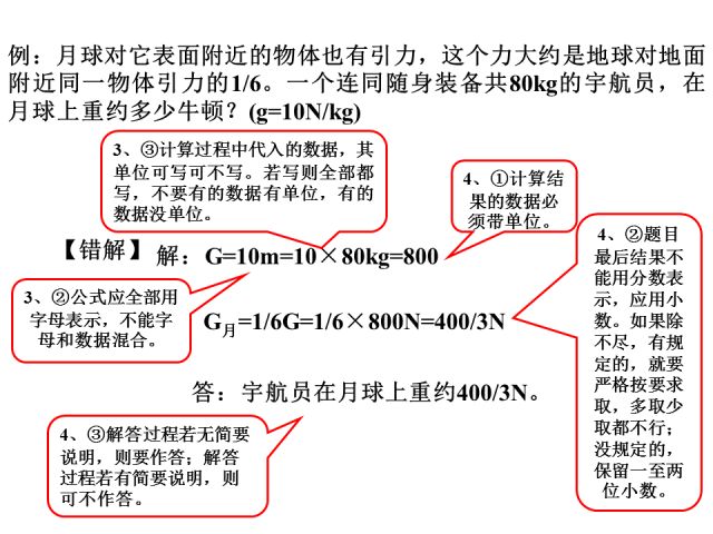 初中物理答题规范，少扣冤枉分，赶紧收藏吧！