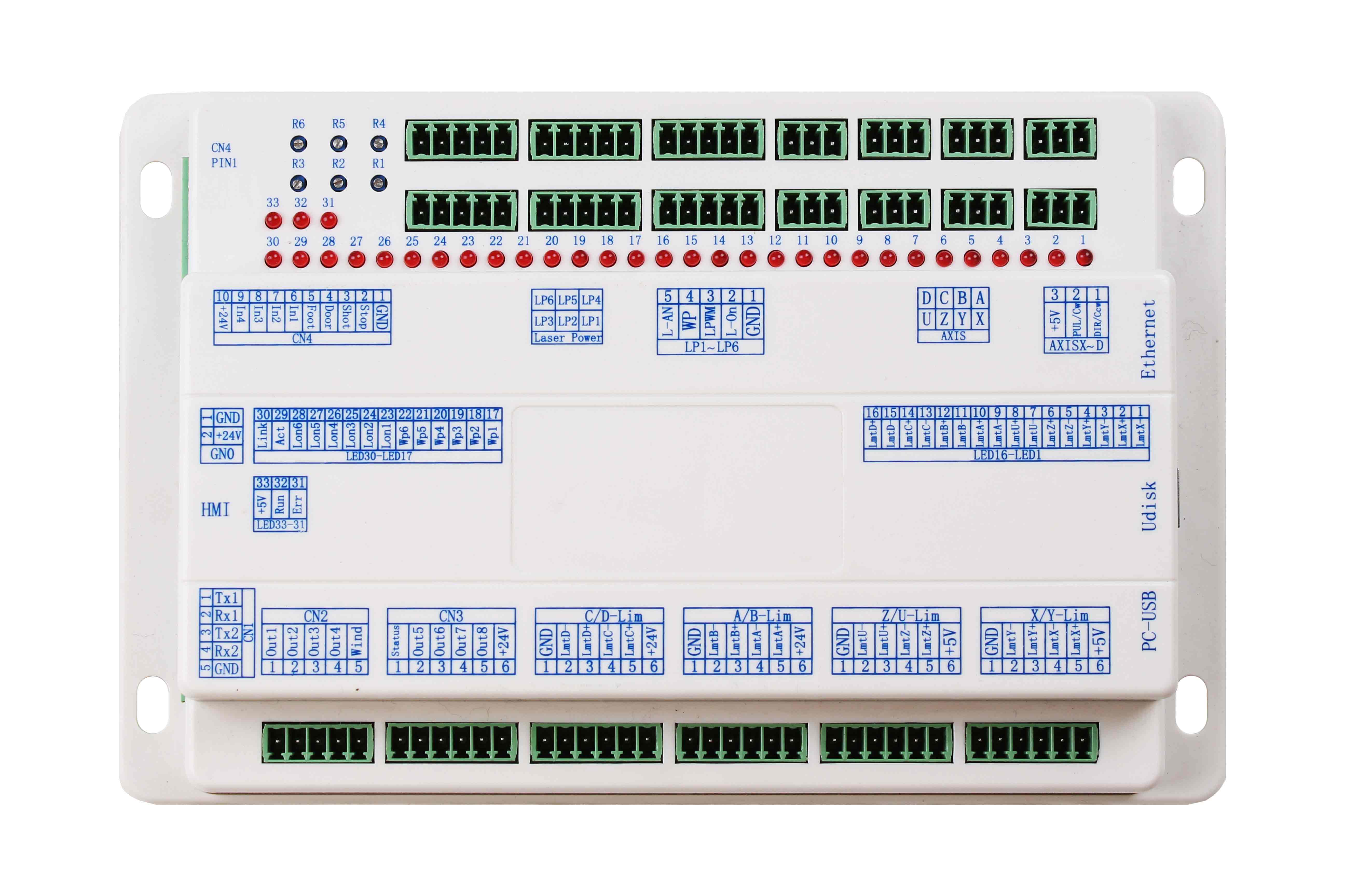 集成激光加工与喷胶（墨）一体的控制系统RDC6585PC