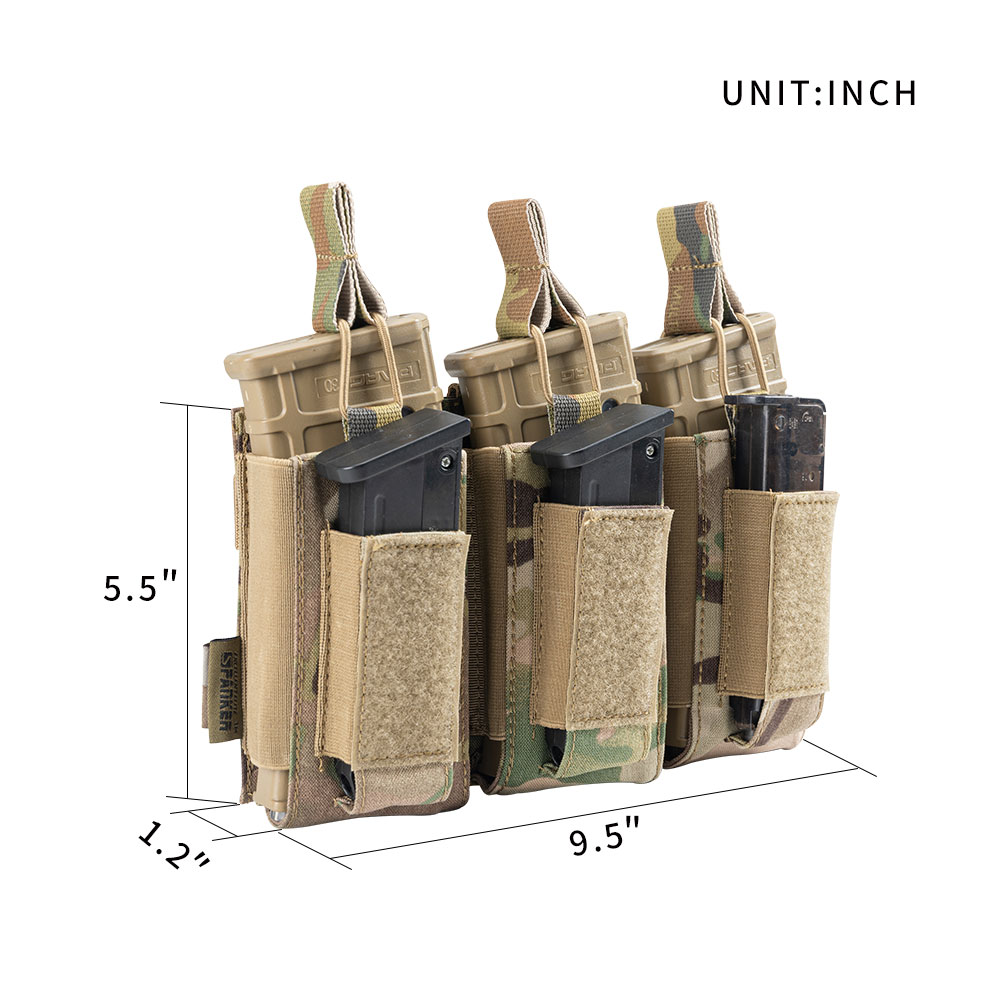 Triple Magazine Pouches Military  Clip Bag AK M4 Pistol Paintball Game Accessories