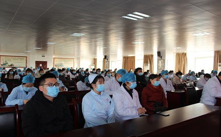 长丰县中医院进行新型冠状病毒感染的肺炎疫情防控再动员及业务培训