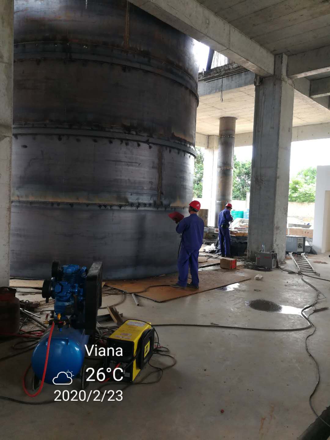 春节期间洗衣粉生产线安装工程继续进行