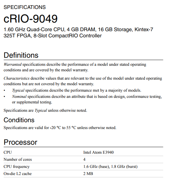 cRIO-9049 (CompactRIO控制器)
