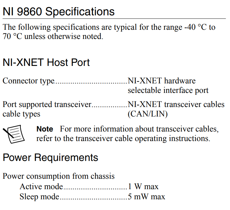 NI-9860 (C系列车载多协议接口模块)