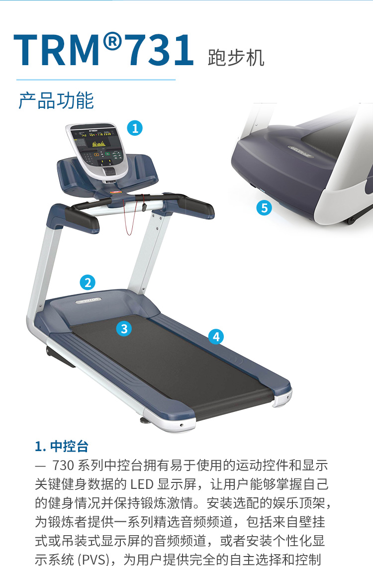 美国必确PrecoTRM731原装进口商用静音跑步机