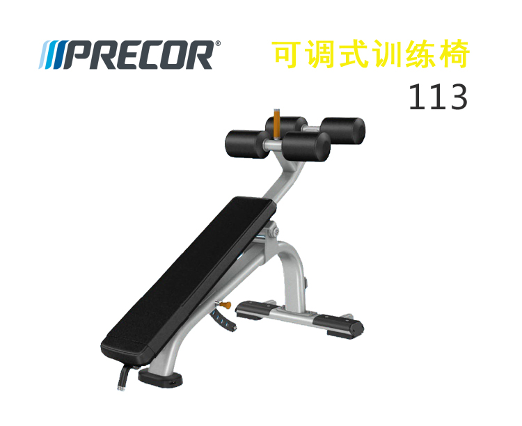 美国必确PRECOR113家用可调节腹肌训练椅进口哑铃凳