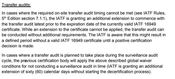 所有16949认证的企业，注意了！IATF有关应对疫情的最新公告更新了！