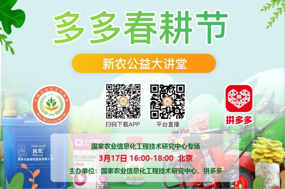 马上直播‖拼多多设立“中国农服日”，开通“中国农服”专区 