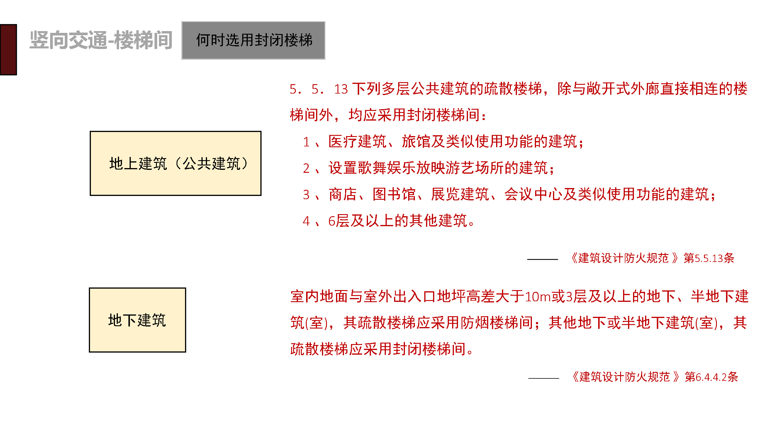 建筑专业规范学习---竖向交通