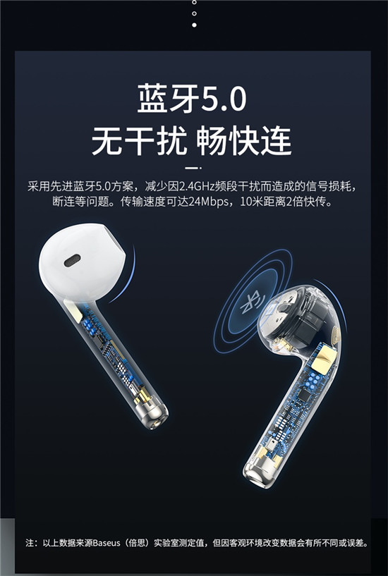 倍思蓝牙耳机真无线华为适用苹果吃鸡