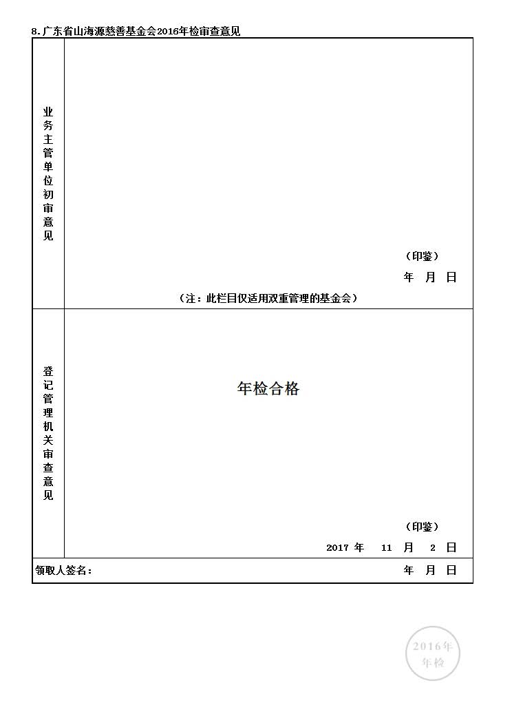 2016年基金会年度工作报告