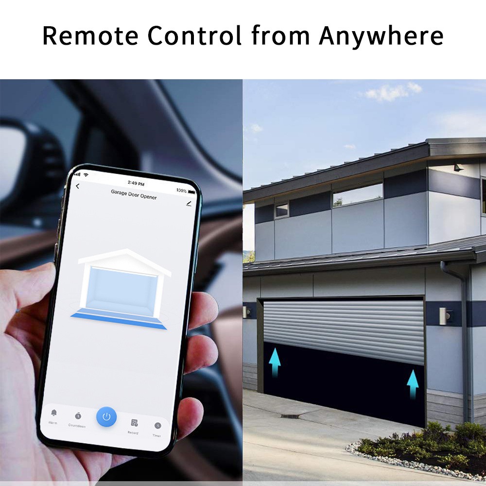 Smart Garage Door Opener Remote Wifi Switch Wireless Remote Controller Work With Alexa Echo Google Home Tuya App Control No Hub Require Intelligent Electronics Enjowi
