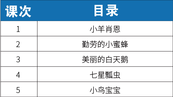 【学前】2020暑期课程大纲