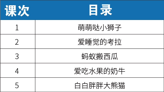 【学前】2020暑期课程大纲