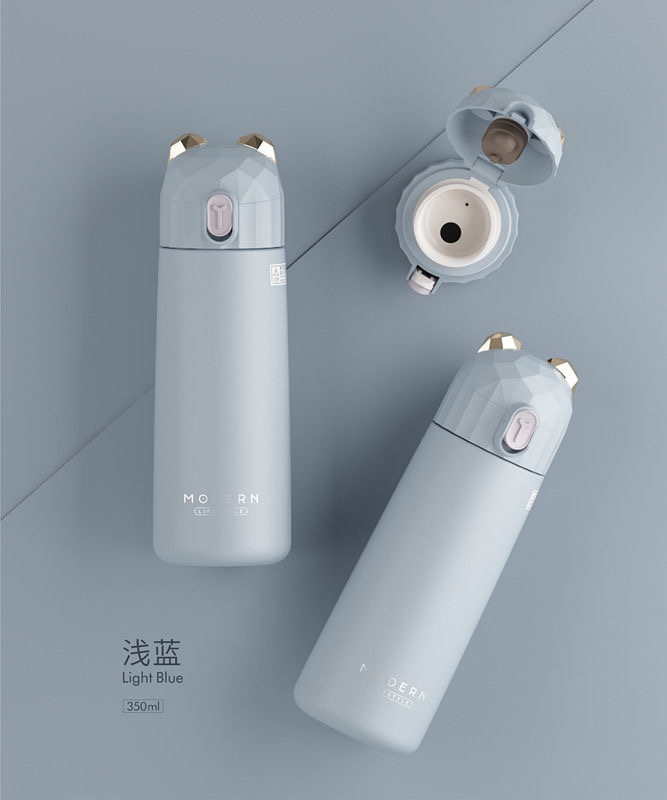 摩登熊保温杯_创意小巧个性圣诞礼品便携水杯定制