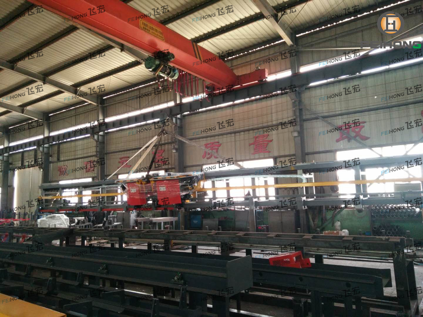祝贺飞宏1套钢筋加工设备进驻中国中铁一局集团天津公司京德高速项目施工现场