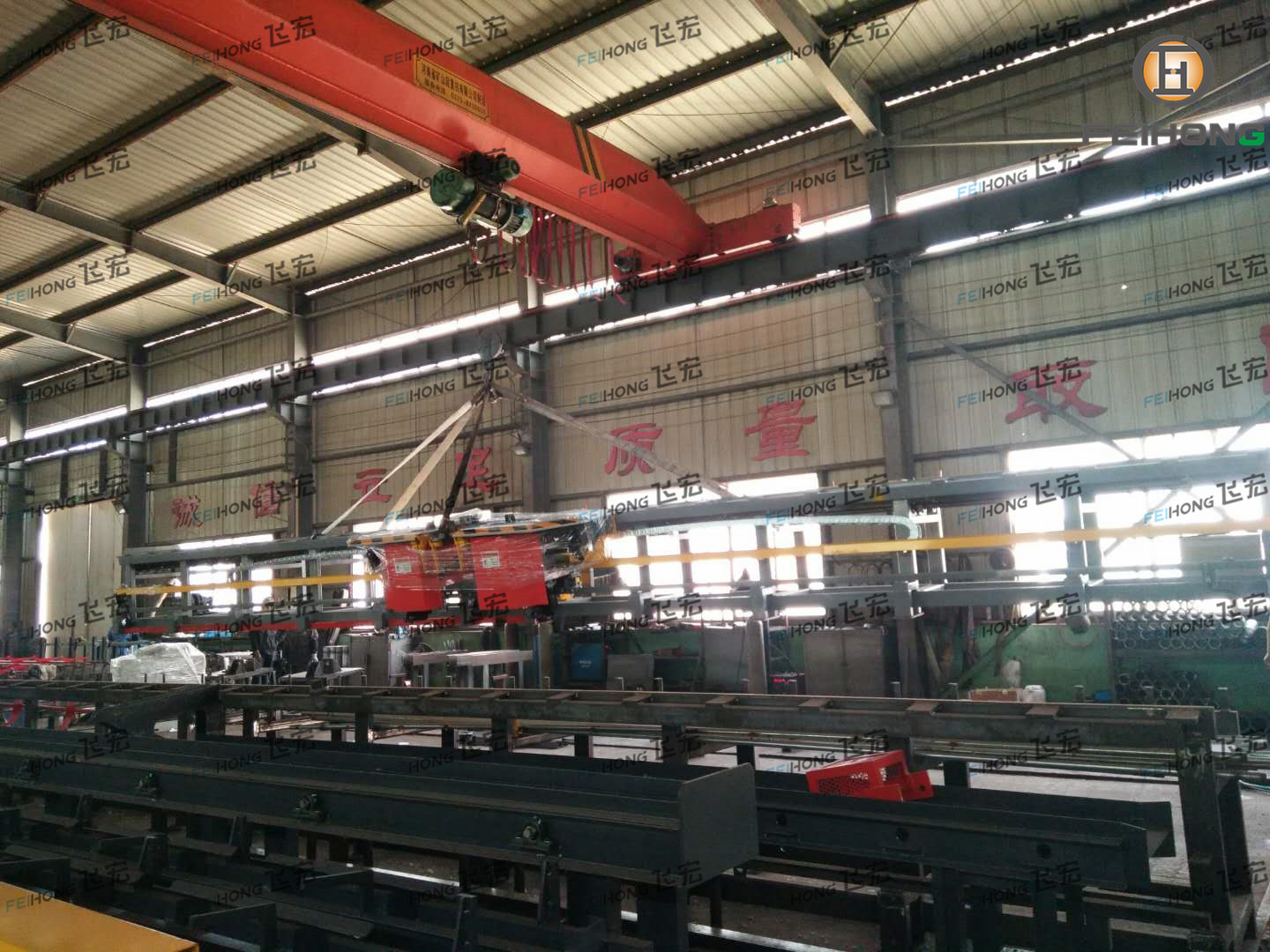 祝贺飞宏1套钢筋加工设备进驻中国中铁一局集团天津公司京德高速项目施工现场