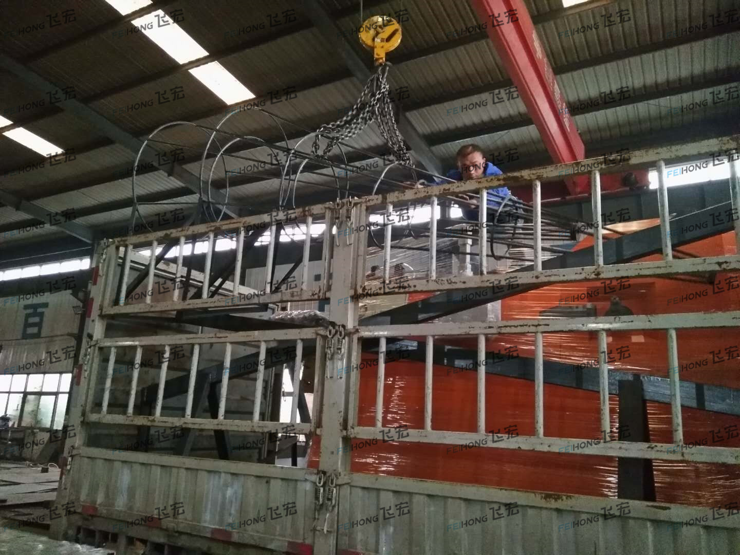 喜讯！祝贺飞宏1套钢筋加工设备陆续进驻中铁上海工程局贵南高铁项目现场