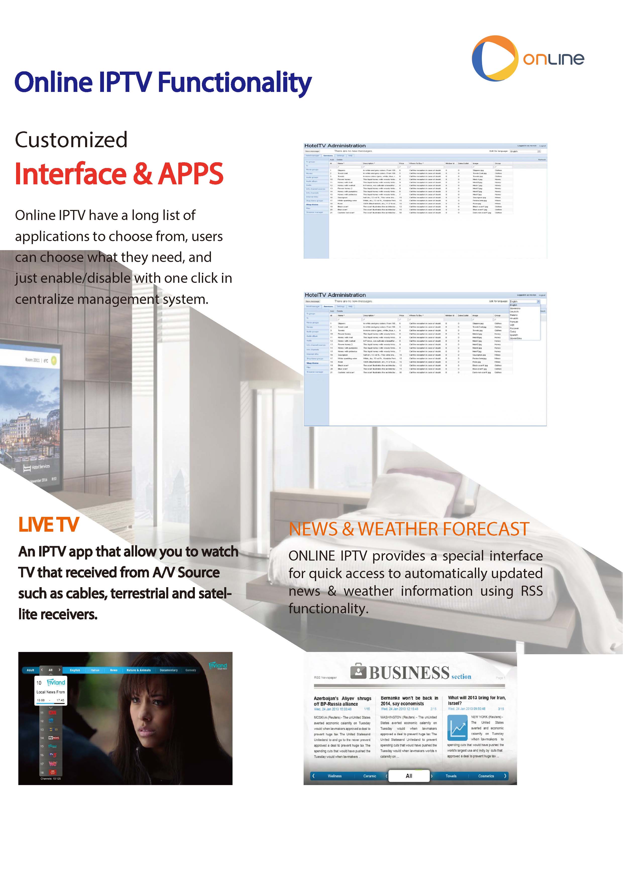 ONLINE Infotainment & IPTV