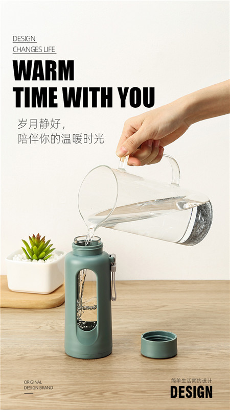 玻璃杯_便携防摔双层简约小巧耐热杯子