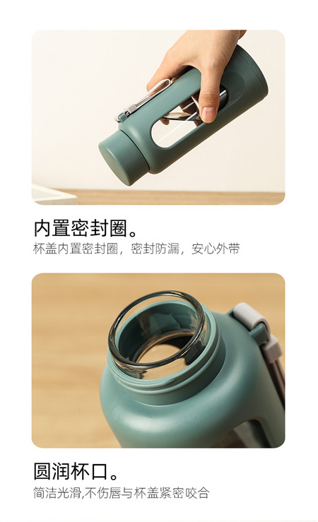玻璃杯_便携防摔双层简约小巧耐热杯子