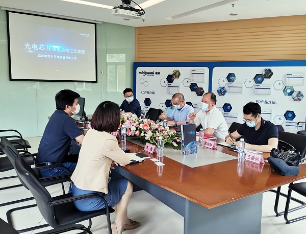 湖北省商务厅制度创新处领导一行莅临武汉敏芯半导体调研