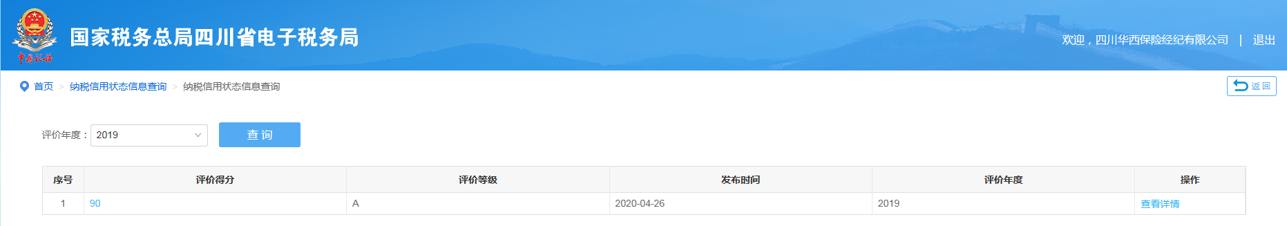 喜讯！保险经纪公司被税务系统评为纳税信用等级中的最高级A级