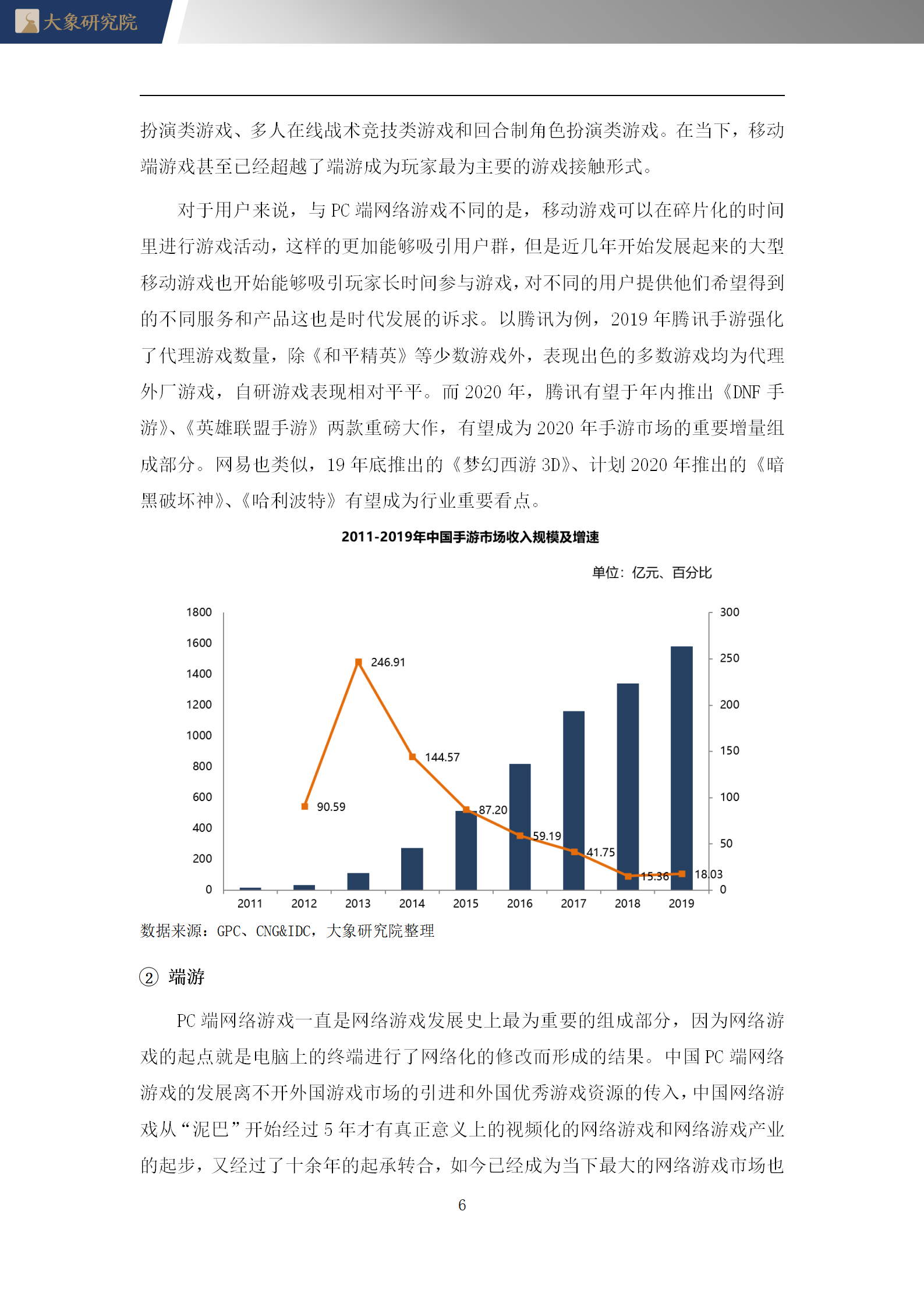 【大象研究院】2020年中國網(wǎng)絡(luò)游戲行業(yè)概覽