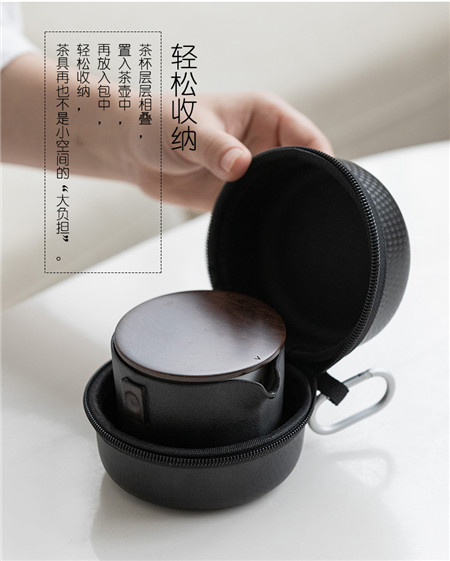 旅行茶具便携套装_功夫陶瓷随身泡茶壶快客杯