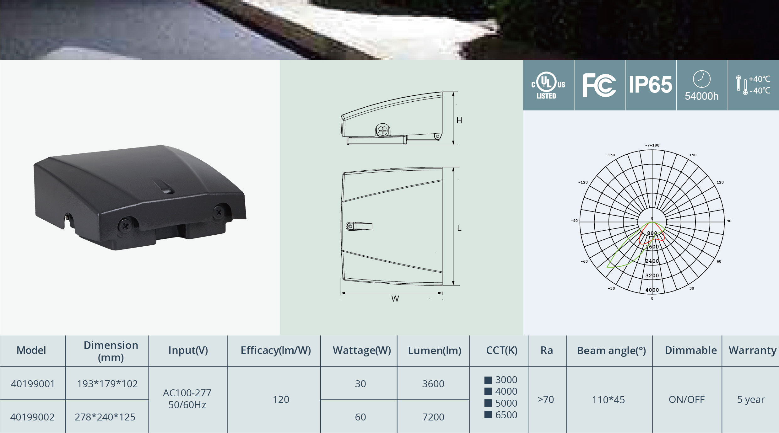 Wall Pack K40199