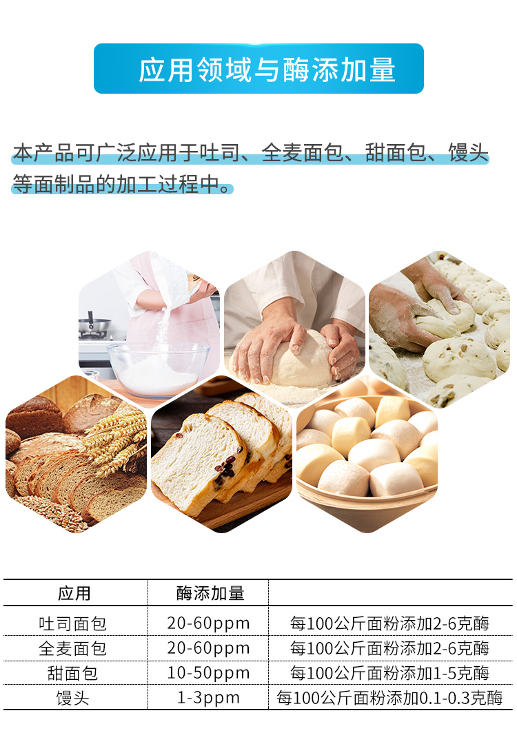 夏盛固体食品用葡糖氧化酶(烘焙专用复合酶/面包/馒头可用)FDG-0009