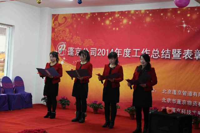 热烈庆祝蓬京公司2014年总结表彰暨新年娱乐会圆满成功
