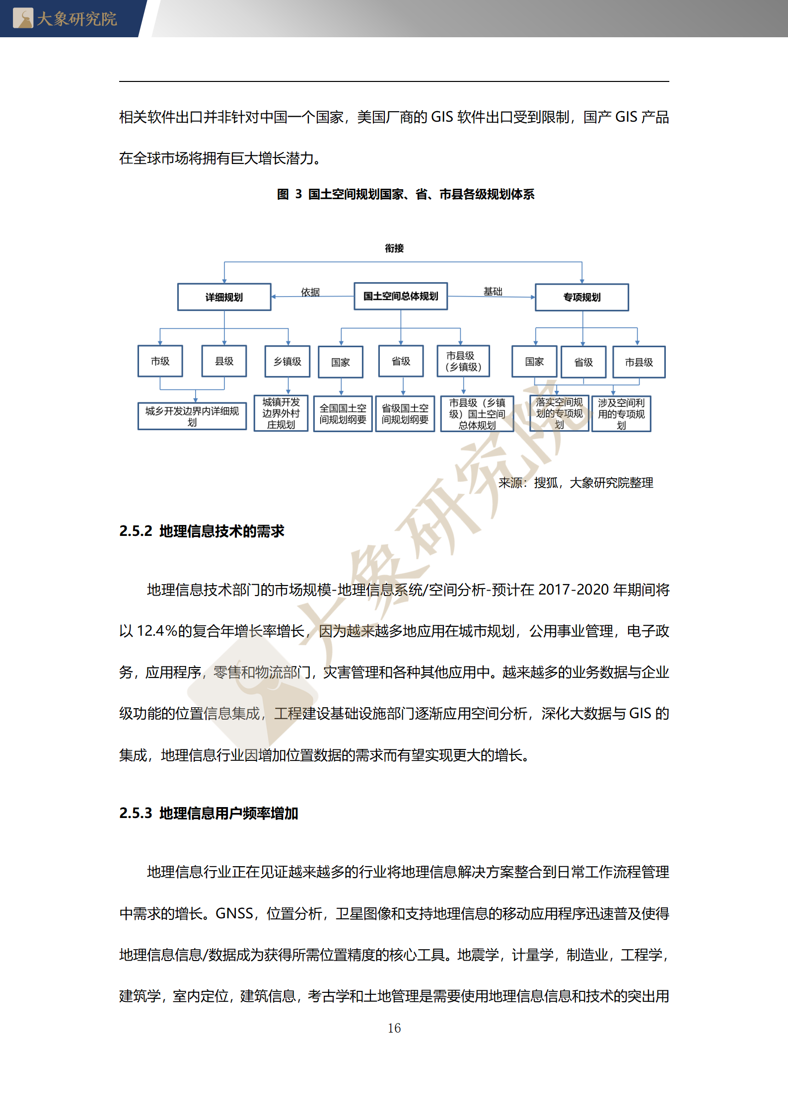 大象研究院 年中国地理信息系统 Gis 行业概览 行研报告 深圳大象投资顾问有限公司