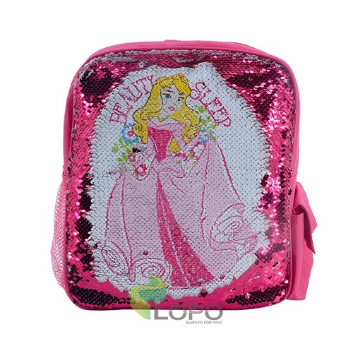 Sequin Kids Backpack-Rose Red