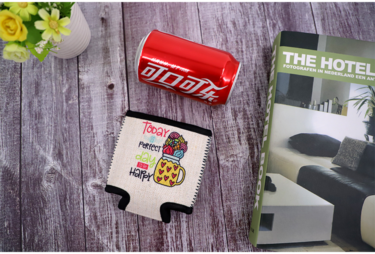 blank Linen Can Cooler for sublimation blank Linen Can Cooler for sublimation
