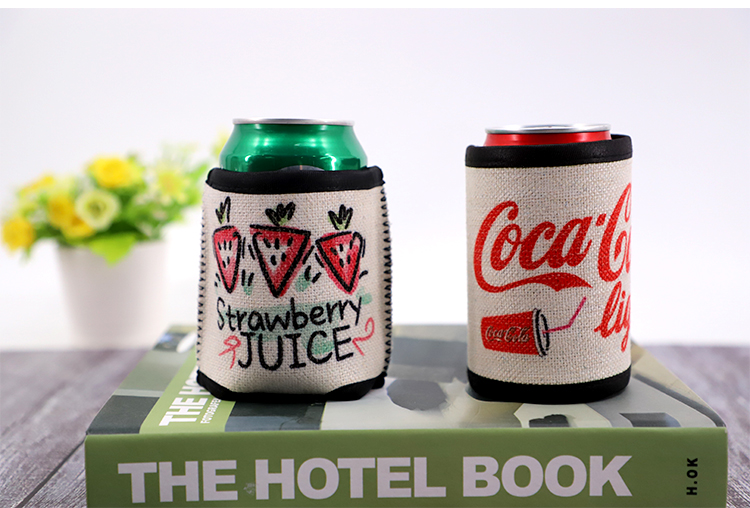 blank Linen Can Cooler for sublimation blank Linen Can Cooler for sublimation