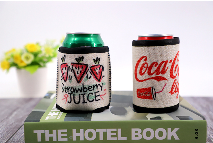 Linen Can Cooler for sublimation Linen Can Cooler for sublimation