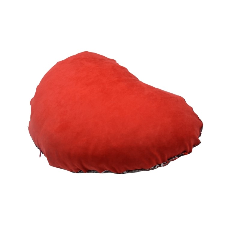 Sequin Pillow Case- heart Shape-Red