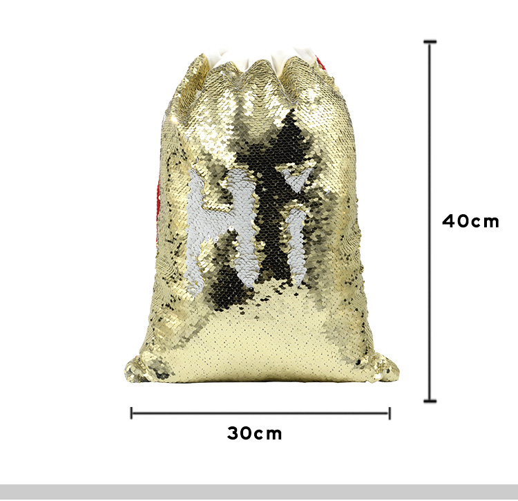 Sequin Xmas Sack 30*40cm Gold Sequin Xmas Sack 30*40cm Gold