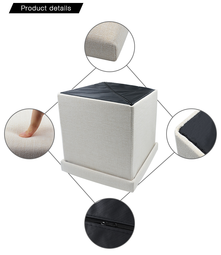 detail for sublimation linen storage stool detail for sublimation linen storage stool