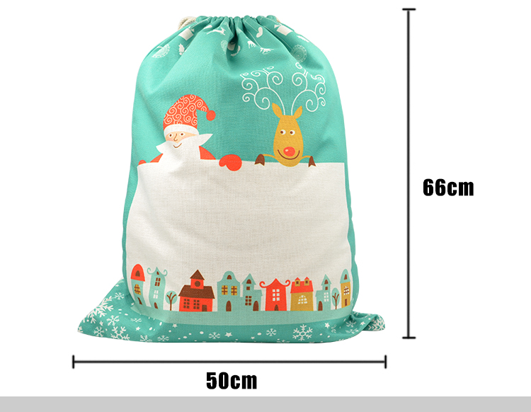Linen Santa Sack Green Xmas Green Large Linen Santa Sack Green Xmas Green Large